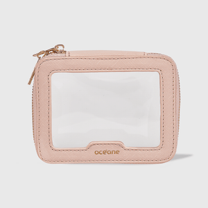 Mini Necessaire Nude com Transparencia - Crystal Case