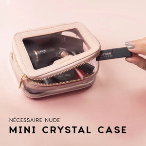 Mini Necessaire Nude com Transparencia - Crystal Case