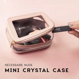 Mini Necessaire Nude com Transparencia - Crystal Case