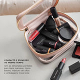 Mini Necessaire Nude com Transparencia - Crystal Case